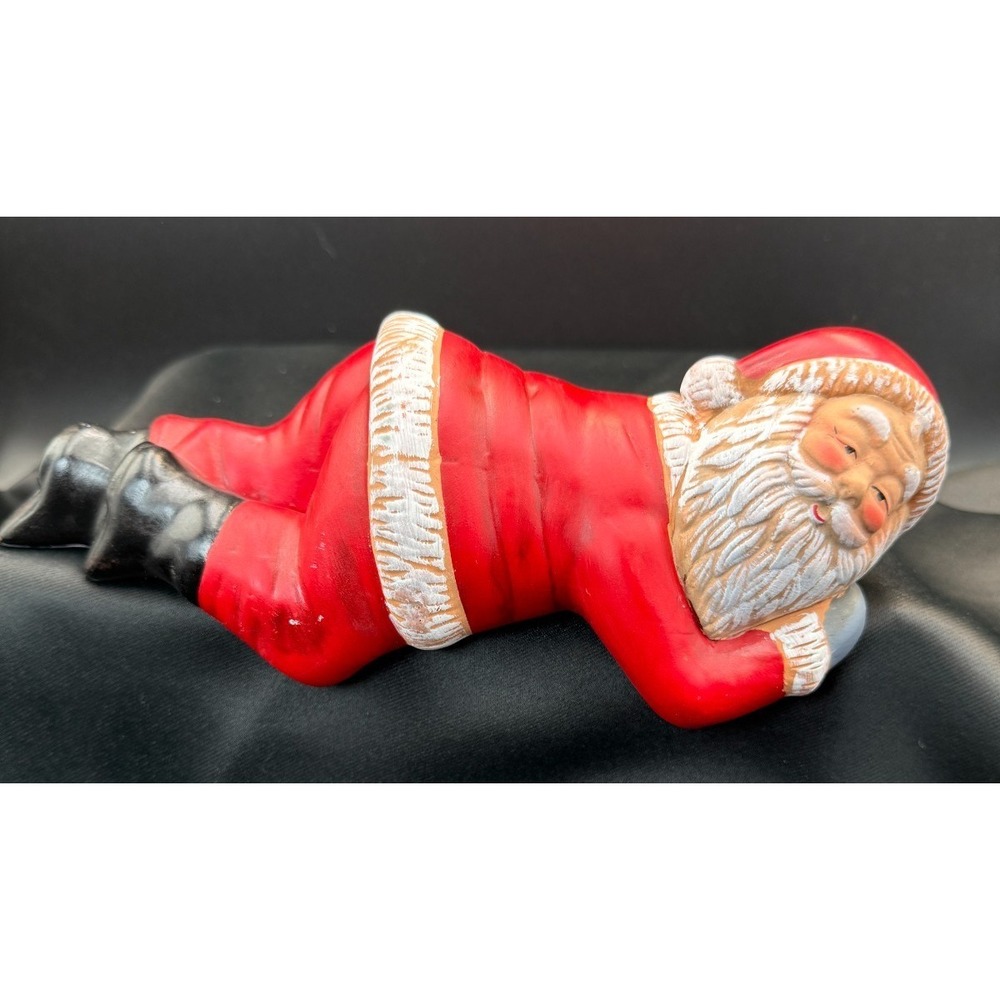 Santa Granny Core Shelf Sitter Figure Hand Painted - VTG